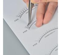 DEARMAMY Cahier D'exercices pour Débutants Extension Cils 6 Feuilles Papier D'entraînement Blanc pour Pose Extensions Cils Formation Apprentissage à Domicile Institut Beauté