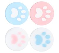 DEARMAMY Capuchons de Protection en Silicone Bleu Antidérapants Confortables Forme Patte de Chat Lot de 4pcs pour Joystick de Manette de Jeu Console Adaptés aux Accessoires Gaming