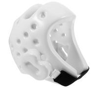 DEARMAMY Casque de Boxe Sparring Blanc Taille L, Casque de Combat Taekwondo Réglable, Protection Tête Garçon et Filles et Adultes pour Entraînement Karaté et Arts Martiaux, Équipement