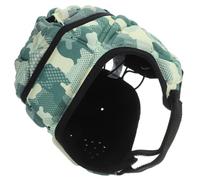DEARMAMY Casque de Protection Rugby Ajustable Camouflage Vert, Léger et Respirant, Casque de Football Adulte Unisexe Ventilation, Accessoire de Sécurité pour Gardien de But et Sports