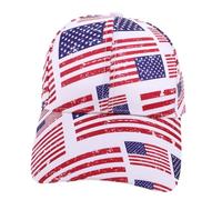 DEARMAMY Casquette De Baseball Patriotique Étoile : Chapeau Brodé Drapeau Américain - Casquette du Jour De L'indépendance - Chapeau Ajustable Drapeau Américain pour Homme