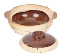 DEARMAMY Casserole Maison en Terre Cuite 0,5 L avec Poignée Simple, Marmite Résistante la Chaleur pour Cuisson au Feu, Cocotte Multifonctionnelle pour Plats Mijotés et Riz Style Aléatoire