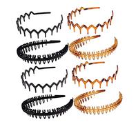 DEARMAMY Cerceau à Cheveux Antidérapant Peigne à Dents En Plastique, Lot De 8 Pièces, Taille Standard, Léger Et Confortable, Accessoire Cheveux Pour Femmes, Usage Quotidien Et Maquillage