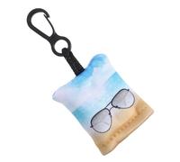 DEARMAMY Chiffon de Nettoyage pour Lunettes à Fibres avec Porte-clés Lingette Microfibre pour Lentilles et Écrans Portable pour Verres Accessoire Pratique pour et