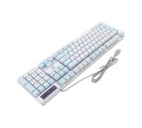 DEARMAMY Clavier Mécanique USB Rétroéclairé RGB pour Jeu et Bureau 104 Touches Solides en Abs, Fatigue des Mains, Compatible PC et Ordinateur Portable