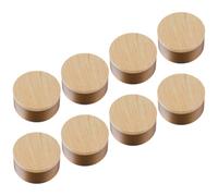 DEARMAMY Coffret Contenant pour Bougie en Fer-Blanc Couvercle en Bois, 8pcs Boîtes à Bougies pour Rangement et Fabrication DIY, Style Rustique Moderne pour Mariage