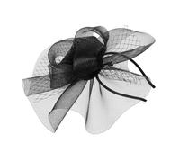 DEARMAMY Coiffe De En Maille Coiffure Femme Décorations De Cheveux Pour Les Femmes Fascinateurs De Cheveux Pour Femmes Casque Fascinateur Pour Mariage Clip Fascinateur Black La Plume