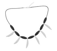 DEARMAMY Collier Dent Préhistorique Unisexe Ajustable avec Pendentif Dent Résine Bijoux Tribal pour Costume Homme des Cavernes