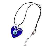 DEARMAMY Collier Pendentif Mauvais Œil Chic En Verre En Forme De Cœur Bijoux Turcs Grecs Pour