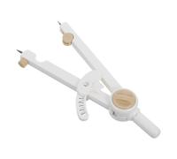 DEARMAMY Compas de Dessin Multifonctionnel à Échelle Précise, Compas Géométrique en Plastique Blanc, Outil de Traçage pour Dessiner des Cercles, pour Enseignement Scolaire et Travaux