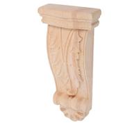 DEARMAMY Corbeau Bois Sculpté Massif Style Européen pour Décoration Murale Entrée Applique Bois Brut Facile à Peindre Élégante Colonne Romaine pour Meubles et Murs Corbeau Rustique