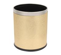 DEARMAMY Corbeille à Papier Décorative Européenne sans Couvercle Poubelle Double Couche Dorée Panier à Déchets Pratique pour Bureau et Maison