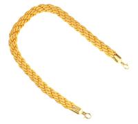 DEARMAMY Corde de Barrière Torsadée Dorée avec Crochets pour Contrôle de Foule et File Attente Cordon de Sécurité Élégant pour Hôtels Banques et Événements