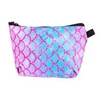 DEARMAMY Cosmétique D'échelle Queues Sirène Trousse De Maquillage Contenance Se Maquiller Voyage Poche De Rangement De Maquillage De Lavage Polyester