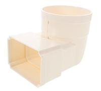 DEARMAMY Coude de Gouttière Carré en Pvc Blanc, Déviateur de Gouttière, Installation Facile, pour Drainage de Villa et Résidentiel