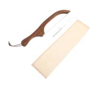 DEARMAMY Coupe Inoxydable Lame à Découper la Pâte à Manche en Bois, Coupe sans Miettes, pour Maison, au Levain, Toast, Baguette