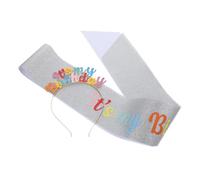 DEARMAMY Couronne Anniversaire Pour Femmes Ensemble -tête Et Écharpe Couvre-chef Joli Et Accessoire De Fête