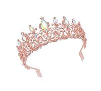 DEARMAMY Couronne de Mariage Cristal Diadème Élégant Accessoires pour Couronne pour Look Éblouissant et Confortable