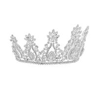 DEARMAMY Couronne de Mariée Alliage avec Cristaux Diadème Baroque Vintage Léger et Confortable Accessoire Cheveux pour Mariée et Princesses Tenue de Mariage et Événements Formels
