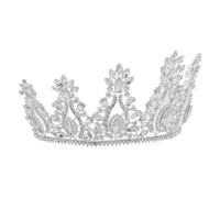DEARMAMY Couronne de Mariée Alliage Ornée de Strass Coiffe pour Mariage et Événements Design Vintage