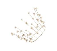 DEARMAMY Couronne D'étoiles à Cinq Points Décoration De Gâteau D'anniversaire Coiffure Femme Accessoires De Cheveux