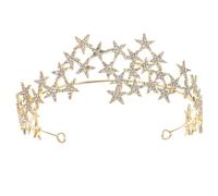 DEARMAMY Couronne Diadème de Mariée Strass Céleste Coiffe Élégante pour Fête de Mariage Bandeau Décoratif