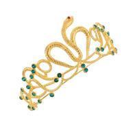DEARMAMY Couronne Égyptienne Vintage Alliage avec Strass Diadème Serpent pour Déguisement de Fille Coiffe Cosplay pour Mariage et Halloween