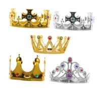DEARMAMY Couronne -tête 5 Pièces Couronnes Décoratives Pour Fête Anniversaire Mariage Costume Homme Femme Garçons Et Filles
