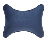 DEARMAMY Coussin Cervical Oreiller de Nuque Confortable Bleu en Fausse Fourrure pour Voiture Sangle Élastique Réglable D'os pour Intérieur Automobile