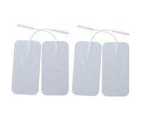 DEARMAMY Coussinet Électrodes Gel Auto-adhésif 4 Pièces 5x10 Cm Fil Pour Électrostimulateur Basse Et Moyenne Fréquence Soins Musculaires Réutilisable Pour Physiothérapie Et Massage Ciblé