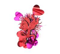 DEARMAMY Couvre-chef Saint Valentin Décoration Bande De Cheveux De Coeur De Scintillement Nœuds à Paillettes Pour Cheveux De Filles Arcs De Cheveux Rose Vif Arcs En Queue De Cochon La Plume