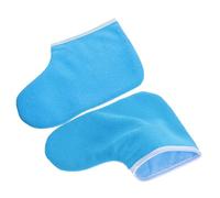 DEARMAMY Couvre-pieds en Polyester pour Spa et Pédicure, Taille Unique, Isolation Thermique, Chaussettes Hydratantes, Usage Professionnel et Personnel, Soins des Pieds, Spa, Bleu Bord