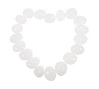 DEARMAMY Cristal De Jade Agate Cristaux De Quartz Clair Cristal De Quartz Clair Cristaux De Cœur En Cristal Roulé Authentique Cristal Blanc Pierre Brute Transparente