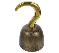 Dearmamy Crochet de pirate en plastique - Crochet de pirate - Capitaine de pirate - Crochet doré - Accessoire de costume de pirate - Accessoire de déguisement pour fête d'Halloween