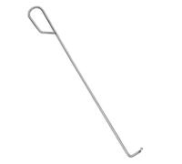 DEARMAMY Crochet en Acier Inoxydable Argenté pour Cheminée, Résistant la Corrosion et Facile à Nettoyer, Accessoire pour Poêle à Bois et Barbecue Extérieur