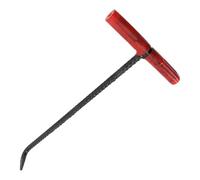 DEARMAMY Crochet T Acier Robuste pour Soulever Couvercle de Regard Outil Pratique pour Levage et Maintenance des Égouts Crochet de Tirage Portable avec Manche Antidérapant