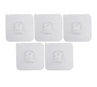 DEARMAMY Crochets Adhésifs Transparents 5 Pcs sans Perçage pour Cadres Photo, Supports Étanches Invisibles pour Murs Lisses, la Cuisine, Salon et Salle de Bain, Fixation Style Aléatoire