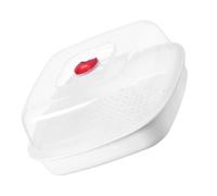 DEARMAMY Cuiseur Vapeur pour Micro-ondes en Plastique Sûr Plateau Vapeur Carré Simple Couche Haute Température pour Poisson Réchauffage et Conservation au Micro-ondes Accessoire la Cuisine