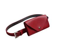 DEARMAMY de Taille Femme Ceinture Sacs Banane pour Femmes Bourse Mesdames souffleur Para Messager Sacs à Main Portefeuille de téléphone enveloppe Petit Banane Rouge