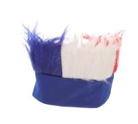 DEARMAMY de ventilateur cosplay de supporter pour festivals bandeau faux cheveux résistants à l'usure folle drôle en tissu