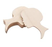 DEARMAMY Découpe en Bois Soi-même 8 Pièces Tête Femme Africaine Non Peinte Tranches de Bois Brut pour Loisirs Créatifs Décoration Artisanale