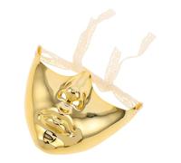 DEARMAMY Demi-Visage Steampunk Doré pour Cosplay Vénitien Rétro Unisexe de Bal Masqué Vintage pour Soirées Costumées et Halloween Accessoire de Fête et Léger