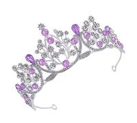DEARMAMY Diadème Pour Décorations De Mariage Couronne De Princesse Brillante Accessoires Roses Couronnes De Demoiselle D'Honneur Couronnes De Reine Mariages Coiffe Pour Femme