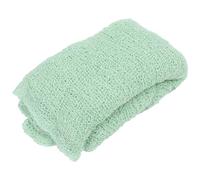 DEARMAMY Écharpe Photo -né en Coton Extensible Vert, Long Wrap | Maille Ajourée, Aspect Translucide une Fois Tendu, Texture Nubby, Couverture Décorative pour Séance