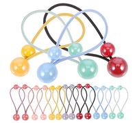 DEARMAMY Élastiques à Cheveux Fille 28 Pièces Taille Standard Double Boule Colorés pour Petites Filles Accessoires Coiffure Quotidien et Fête Couleur Aléatoire