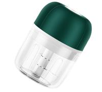DEARMAMY Électrique Presse-ail Mini Hachoir à Ail Vert USB Rechargeable Acier Inoxydable Abs pour Purée D’ail Cuisine