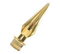 DEARMAMY Embout de Mât de Drapeau Plastique Doré, Ornement de Sommet Ajustable 1 Pièce pour Décoration Intérieure et Extérieure, Accessoire Jardin et Salle de Conférence, Remplaçant Solide