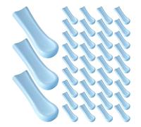 DEARMAMY Embouts de Rechange en Silicone pour -Oreilles 150 Pcs Taille 11X45 MM Couleur Bleue Manchons Réutilisables pour Extraction Douce du Cérumen Compatibles Cuillères