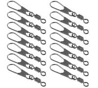 DEARMAMY Émerillons à Agrafe Pivotants en Acier Inoxydable 50 Pcs, Connecteurs Robustes pour Équipement de Pêche en Eau Douce, Accessoires pour Leurres et Bas de Ligne, Matériel Pêcher