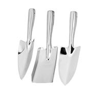 DEARMAMY Ensemble 3 Pièces Outils de Jardin en Acier Inoxydable, Grandes Pelles à Main Portables Antirouille, pour Plantation, Rempotage et Entretien Plantes Intérieur et Extérieur